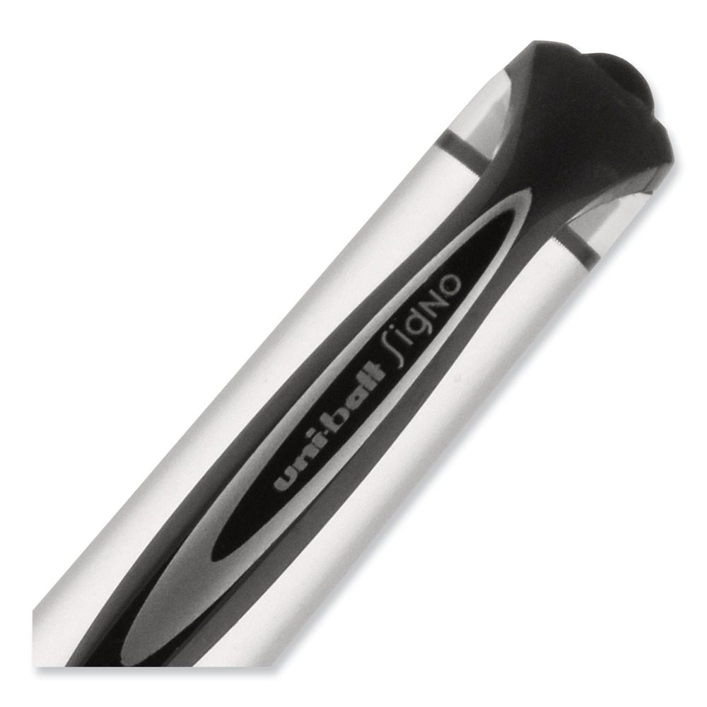 penna gel a impatto uni-ball 65800 207 - inchiostro nero/argento/botte nera/audace 1-DZ nuova - Foto 5 di 11