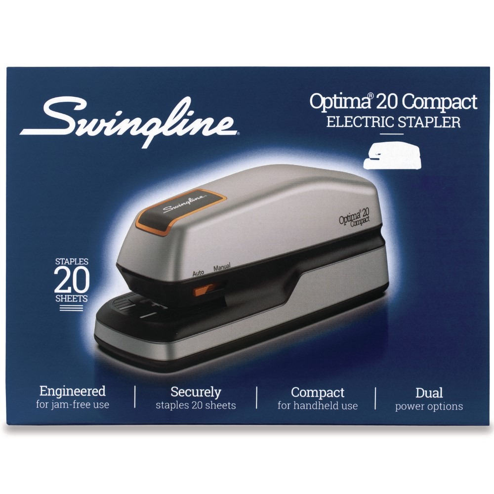 Swingline 48207 20-Sheet Capacity Optima Grip Electric Stapler - BK/SL New - Picture 4 of 10