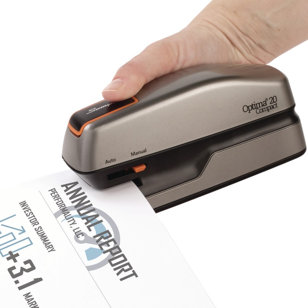 Swingline 48207 20-Sheet Capacity Optima Grip Electric Stapler - BK/SL New - Picture 5 of 10