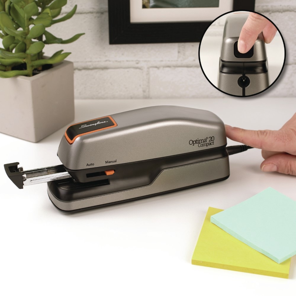 Swingline 48207 20-Sheet Capacity Optima Grip Electric Stapler - BK/SL New - Picture 7 of 10