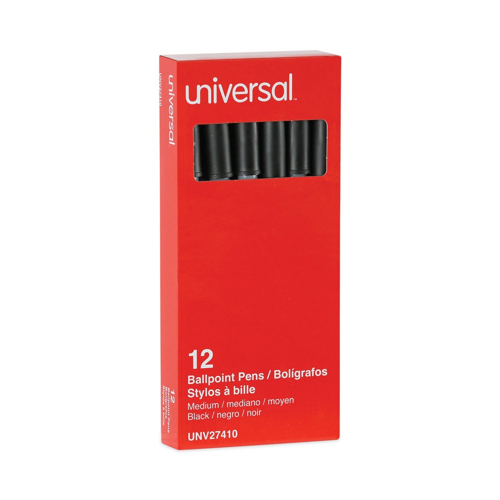 Universal 27410 Mittel 1 mm Stift Kugelschreiber - Schwarz (1 Dutzend) Neu - Bild 5 von 8