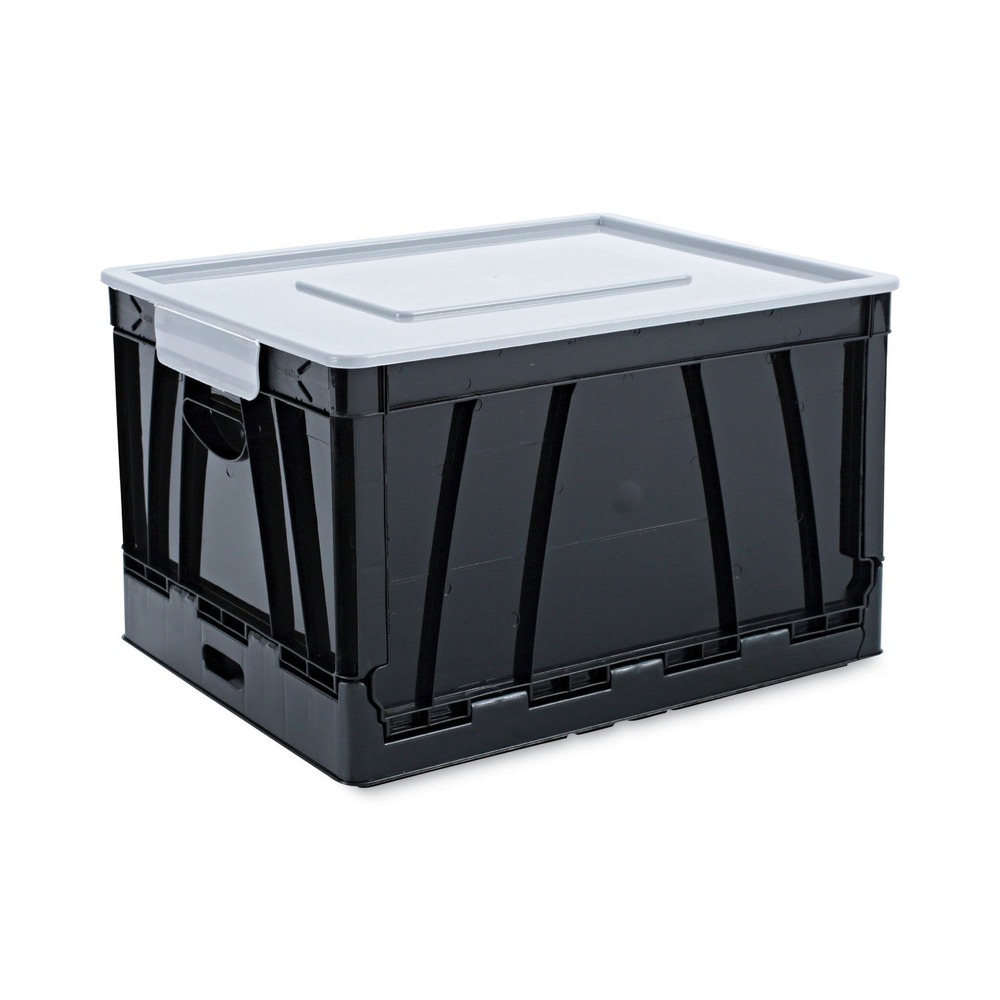 Universal 40010 Letter/Legal Files Collapsible Crate - Black/Gray (2/PK) New - Picture 1 of 7