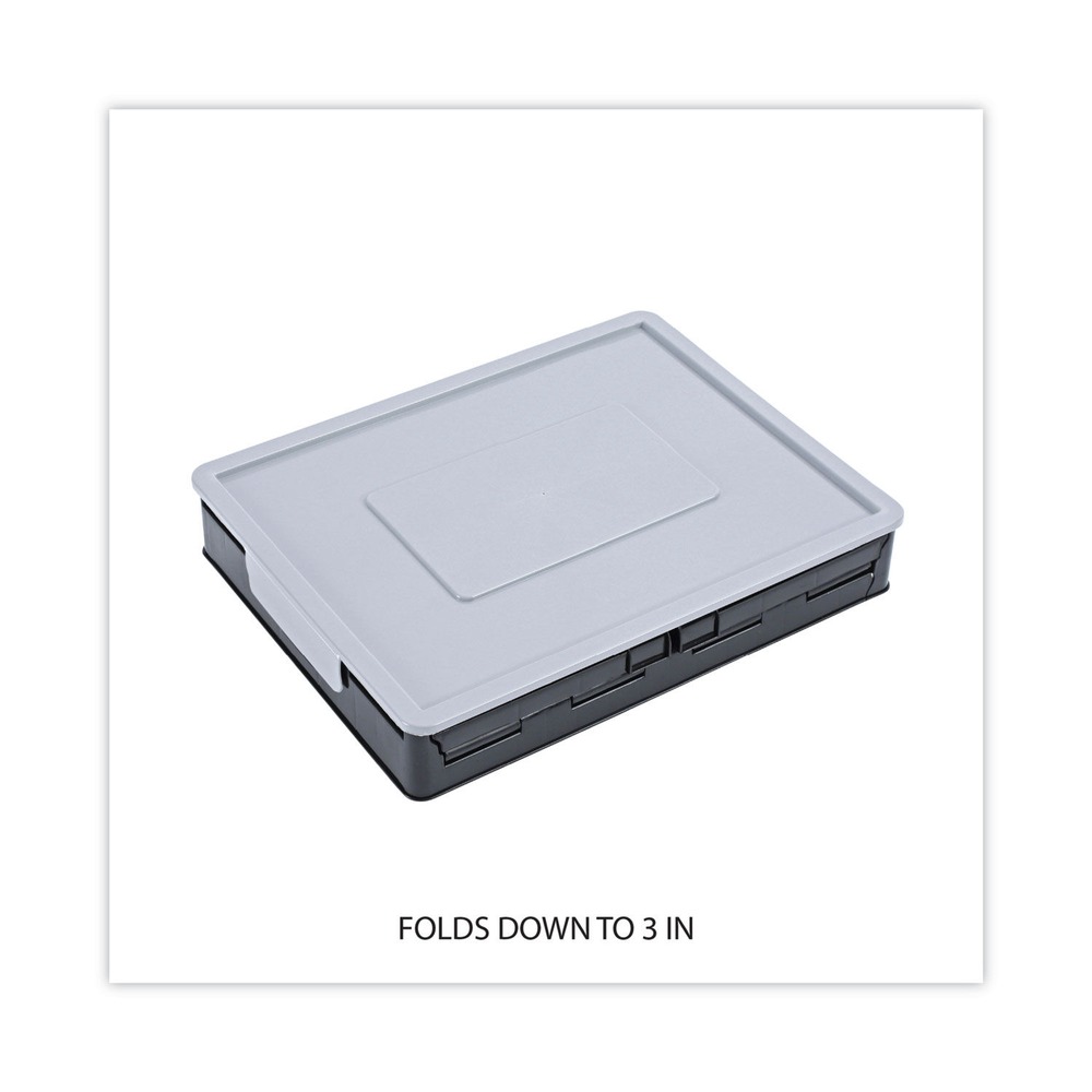 Universal 40010 Letter/Legal Files Collapsible Crate - Black/Gray (2/PK) New - Picture 5 of 7