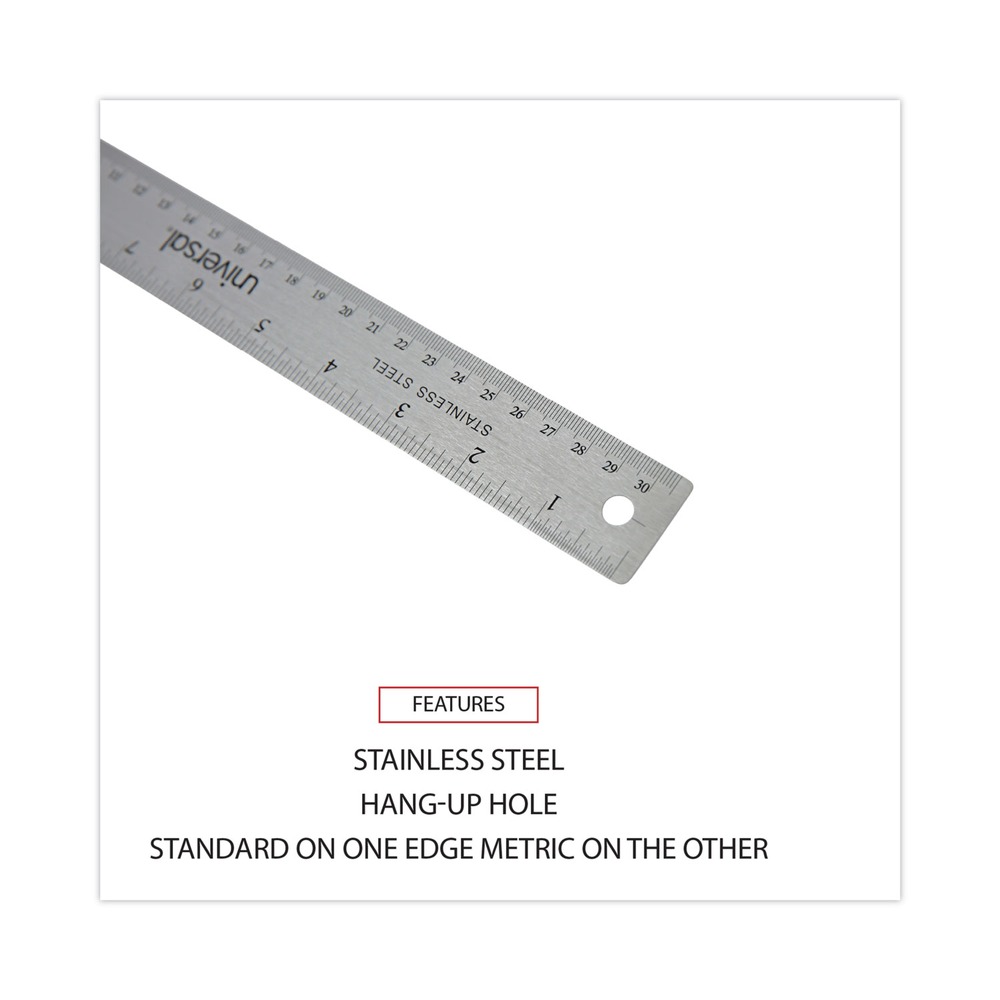 Universal 59023 12 Zoll Lang Standard/Metrisch Edelstahl Lineal Neu - Bild 5 von 5