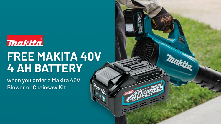 FREE Makita 40V 4 Ah Battery 