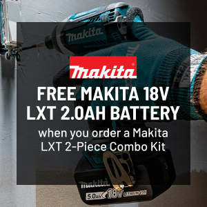 Free Makita 2.0Ah Battery