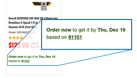 Estimated Delivery Date