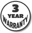 3 Year Warranty