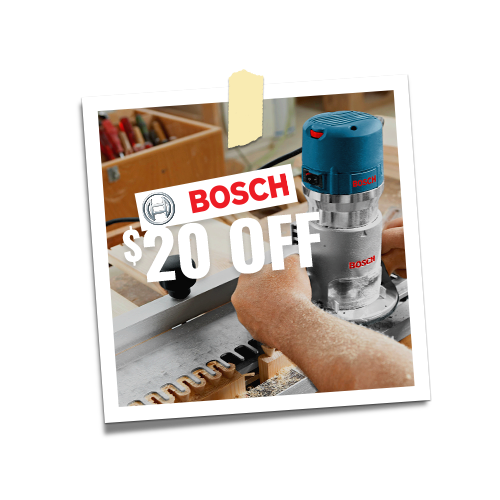 $20 off Bosch orders over $100