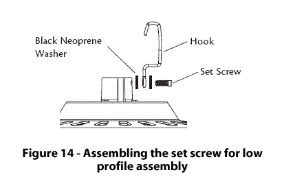 Figure 14 - Assembling the set screw for low profile assembly