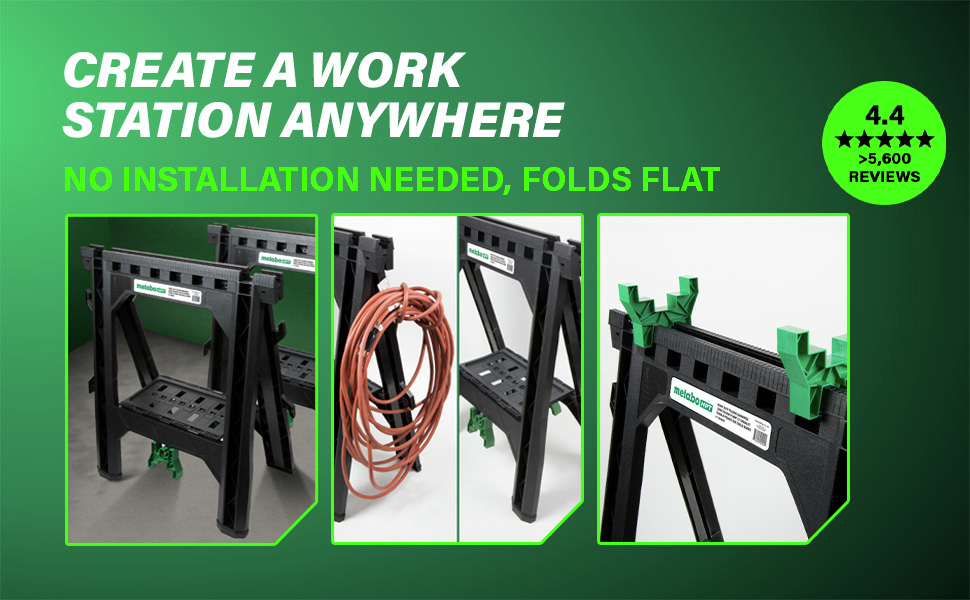 Create a work station anywhere Sets up anywhere in seconds - no installation required, folds flat for easy storage.