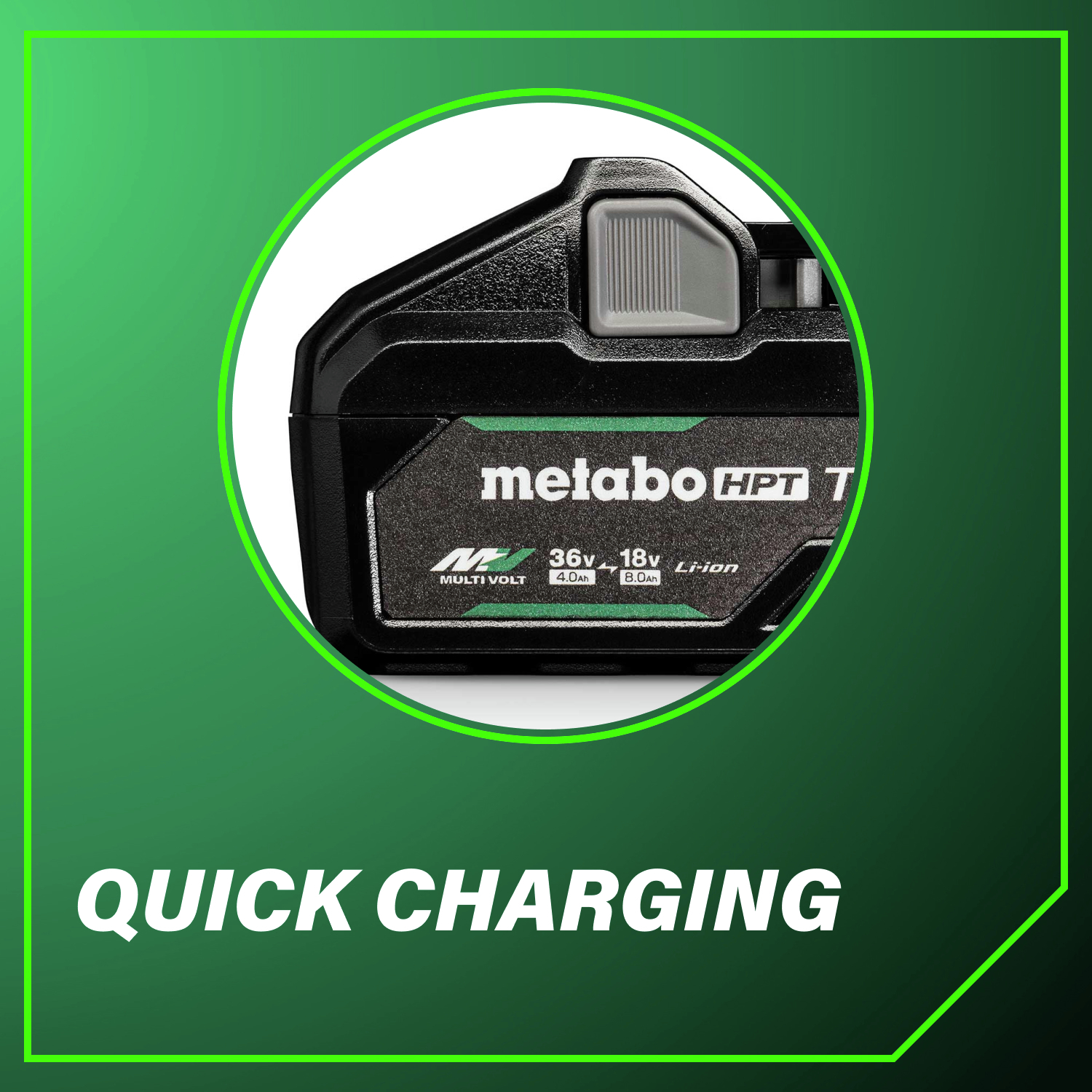 Quick charging keeps you powered up and working efficiently.