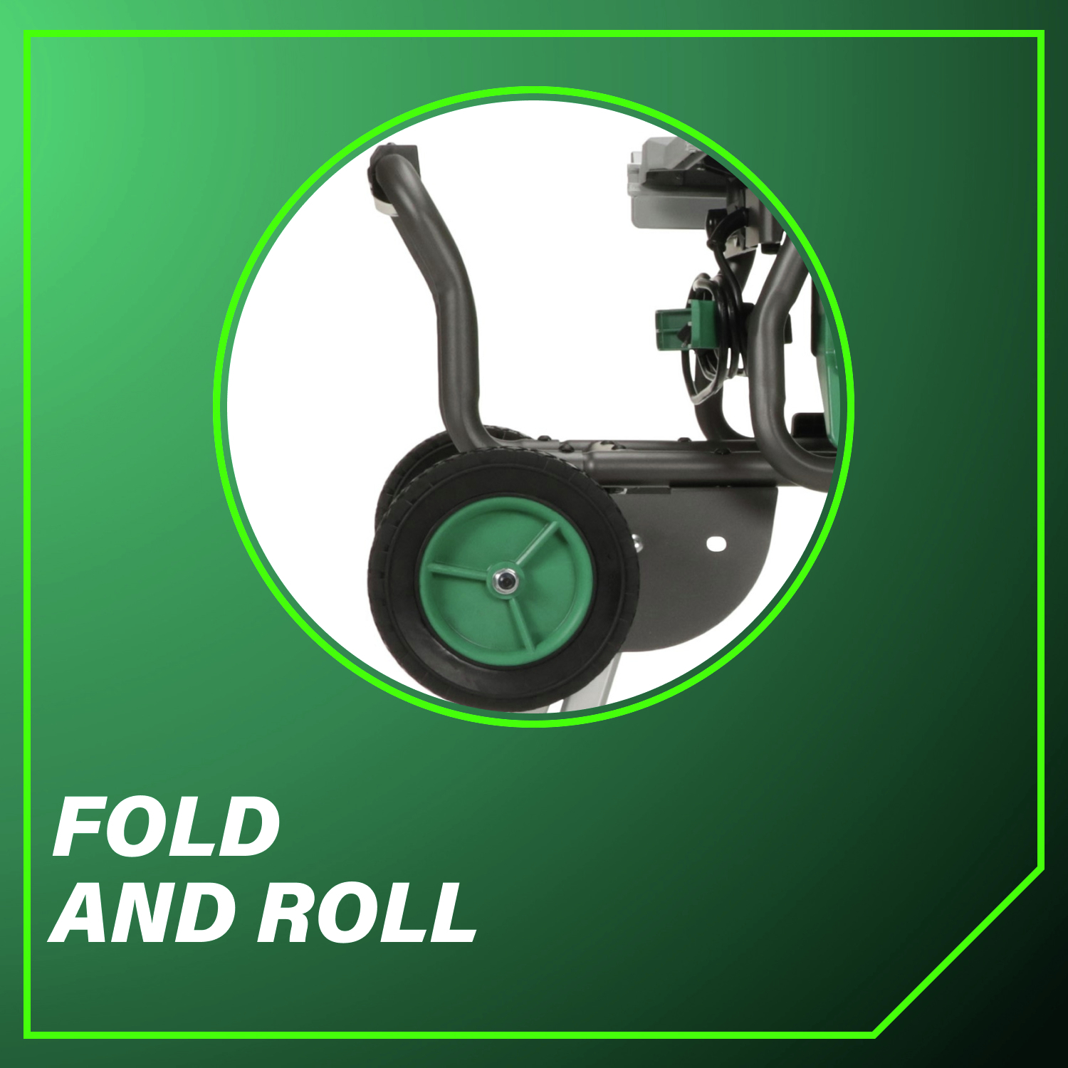 Fold and roll design makes transport and storage effortless.