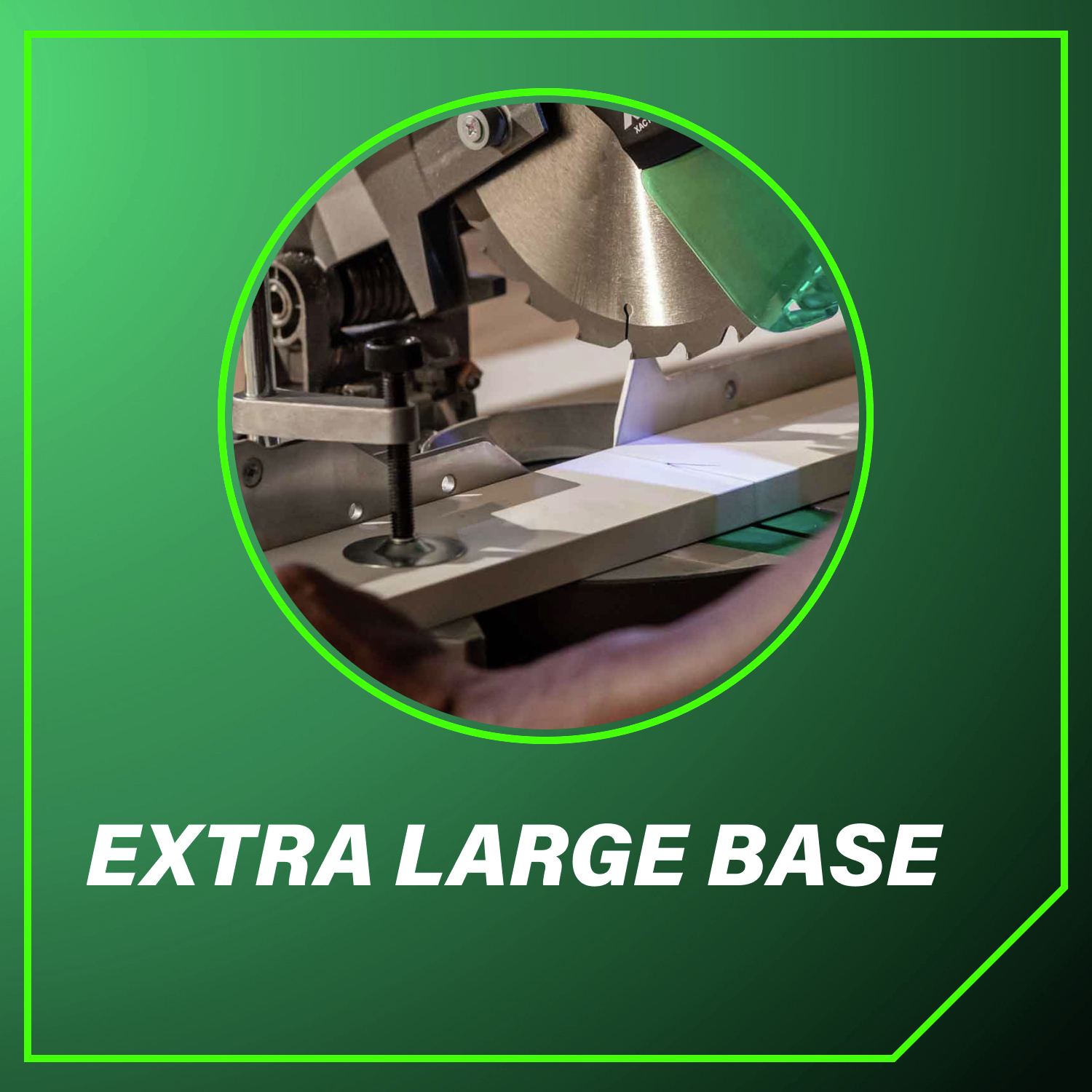 Extra-large base provides maximum support for bigger projects.