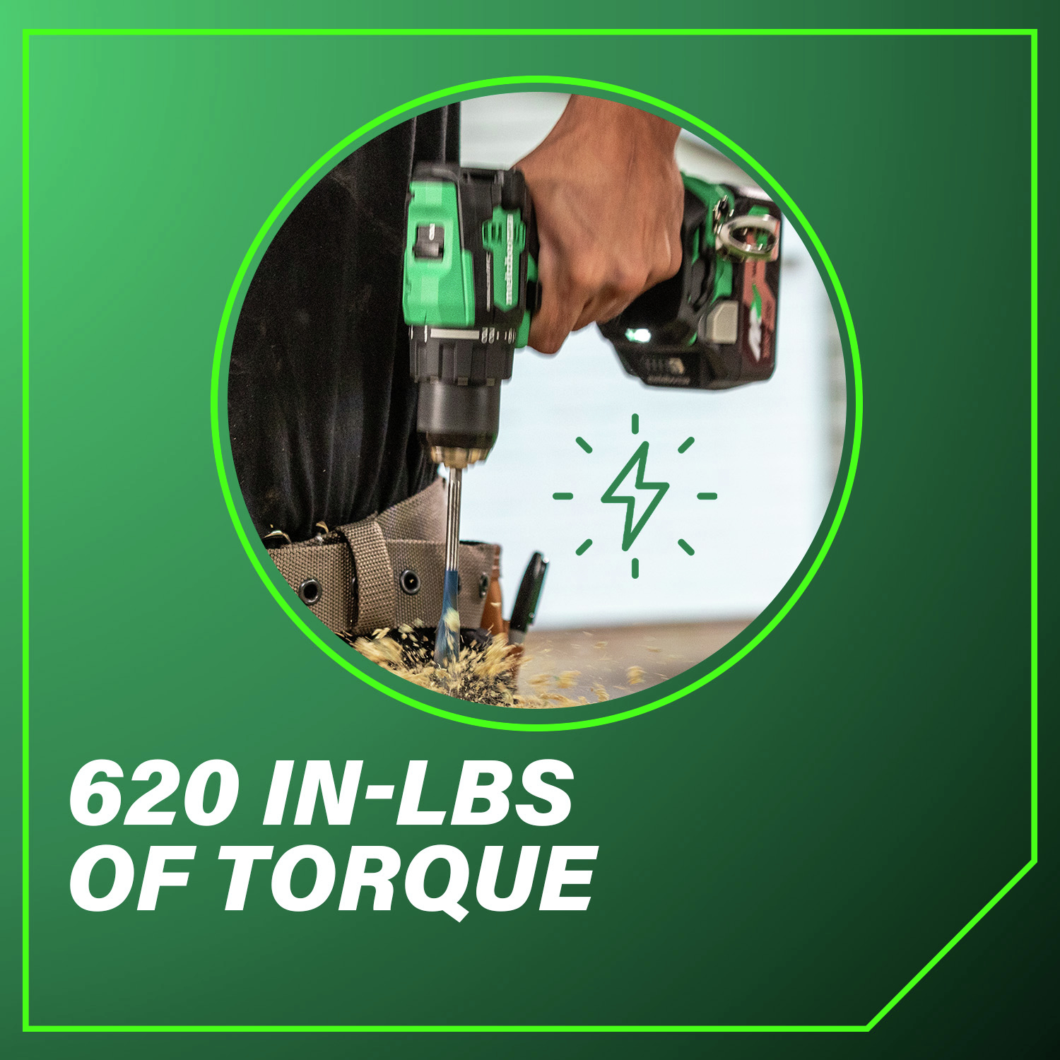 620 in-lbs. of torque  for demanding applications.
