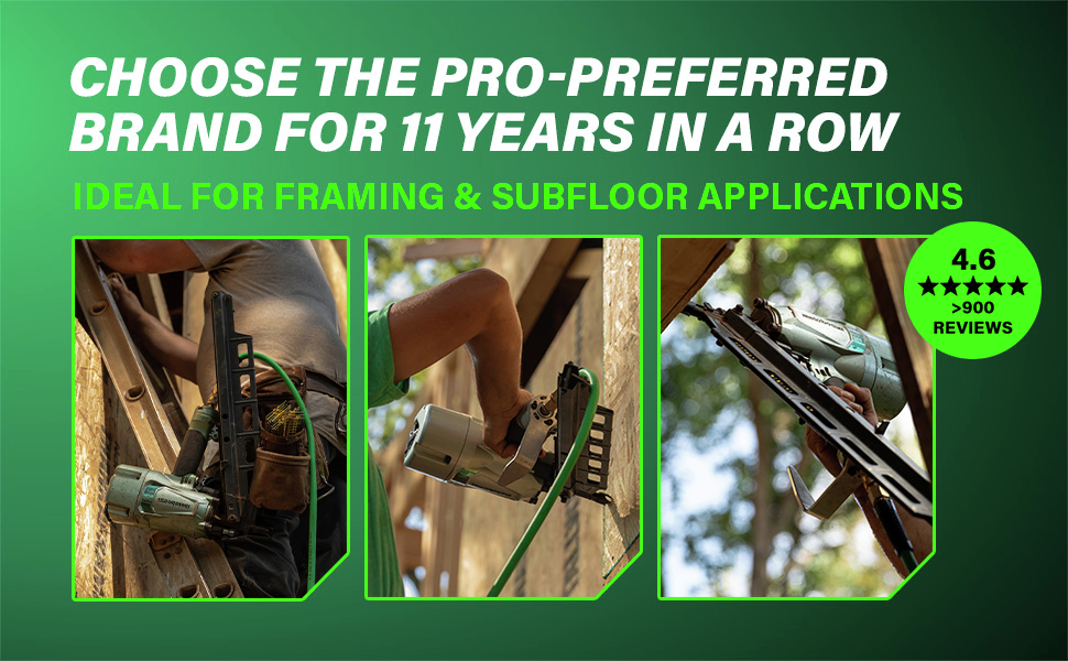 Choose The Pro-Preferred Brand for 11 Years in a row Ideal for framing and subfloor applications.
