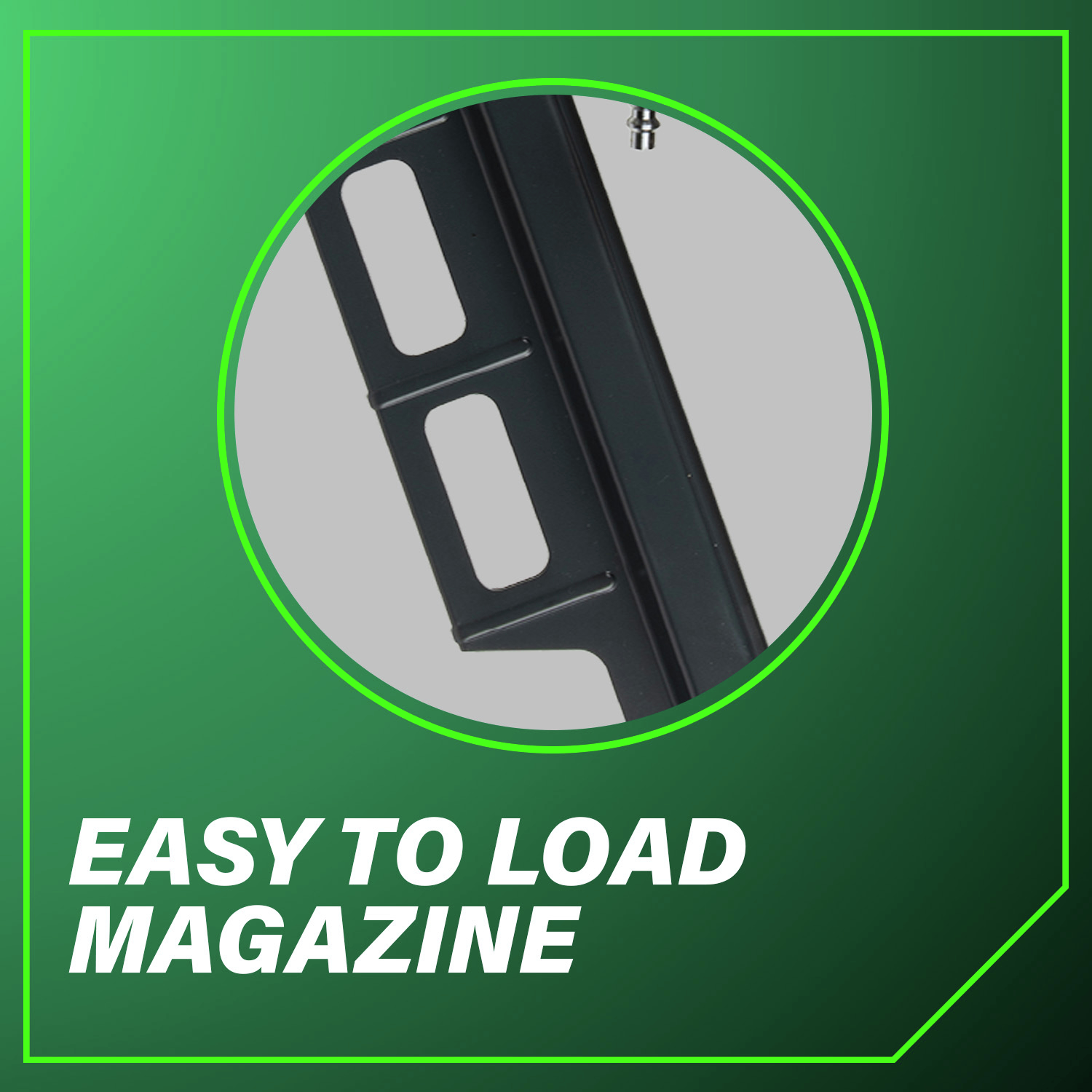 Easy to Load Magazine treamlines your workflow with quick and hassle-free nail loading
