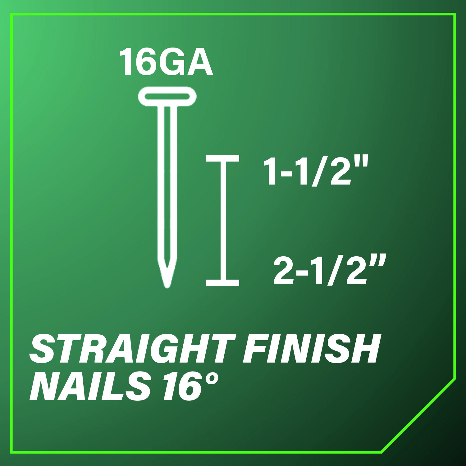 16-Gauge Straight Finish Nail
