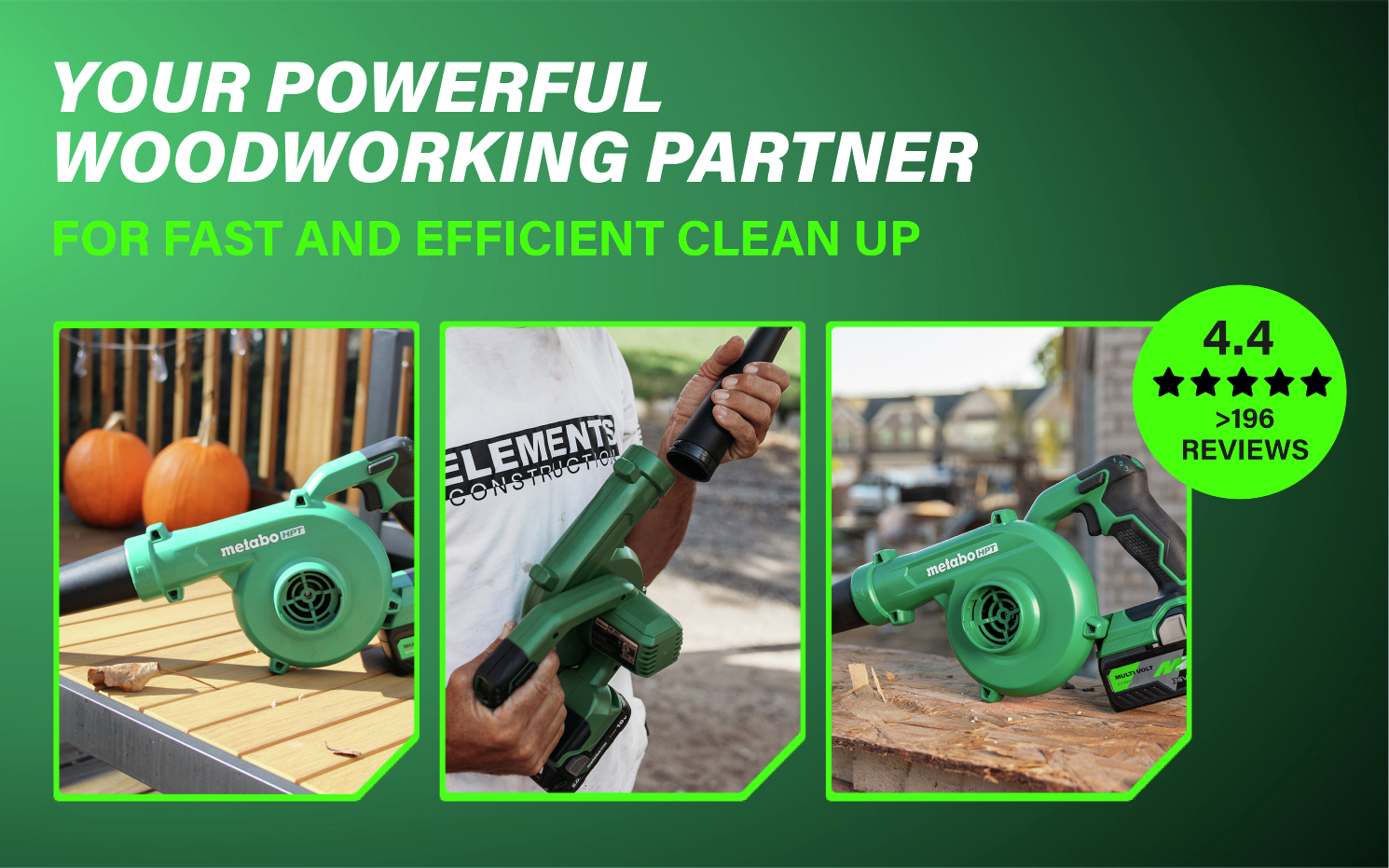 Your Powerful Woodworking Partner For fast and efficient cleanup.