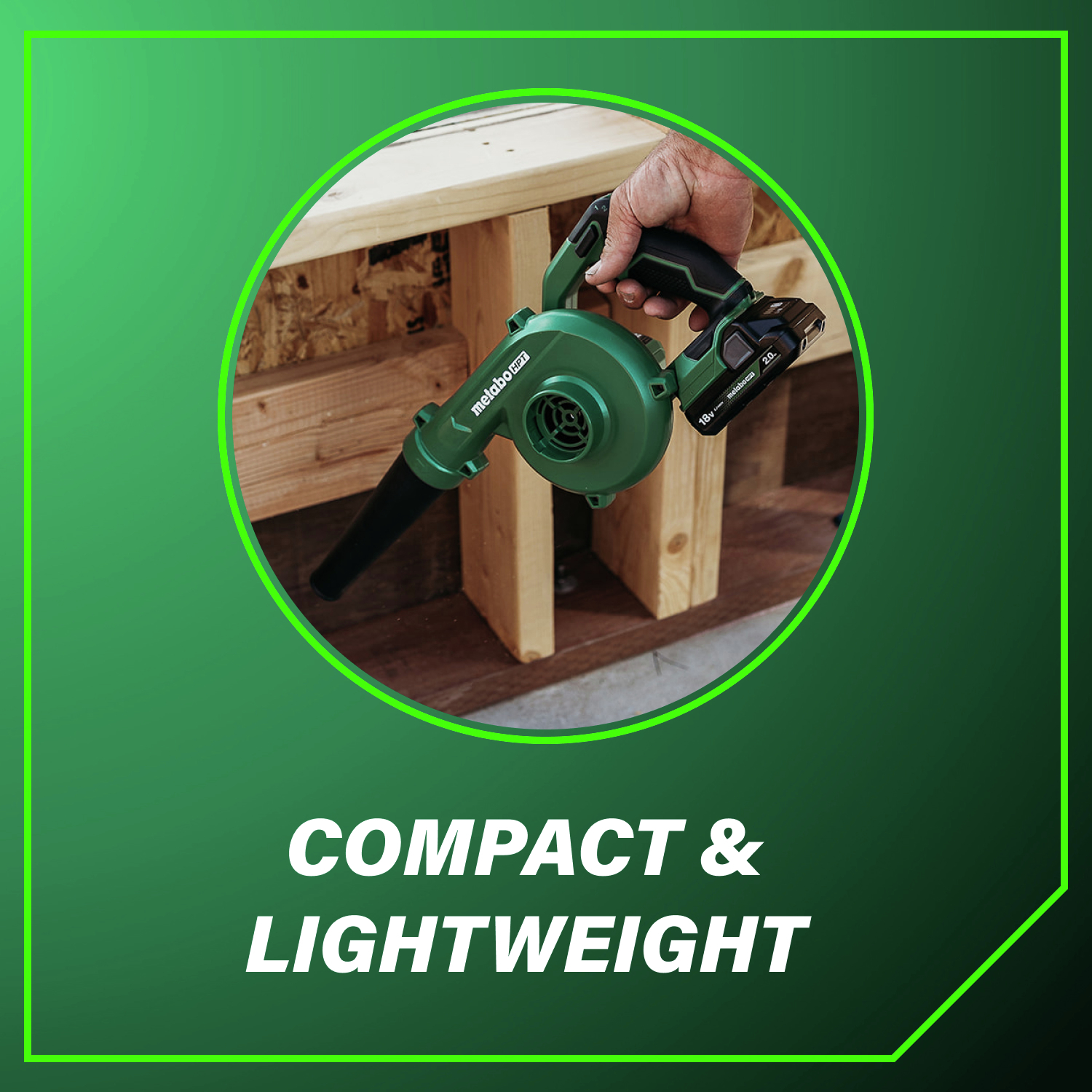 Compact and Lightweight perfect for working in tight spaces or on the go.