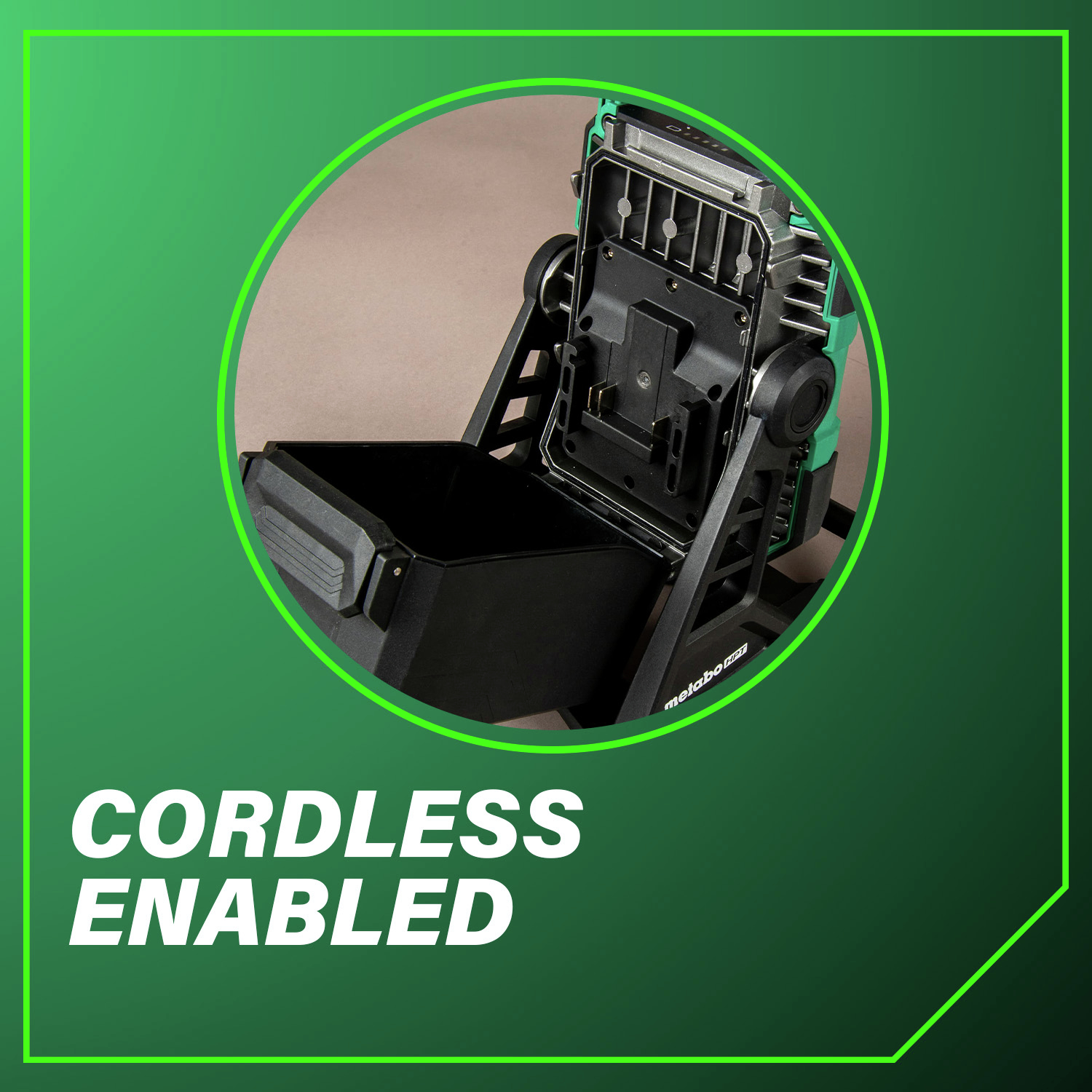 Cordless Enabled with its easy-to-install 36V multi-voltage battery system.