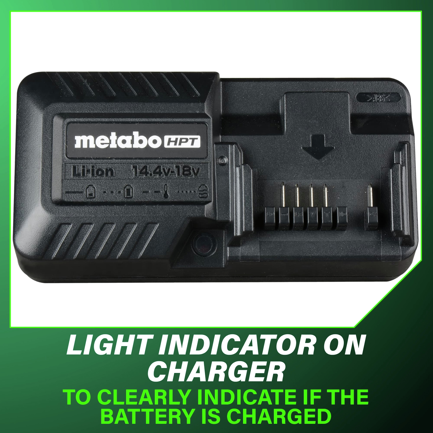 A bright LED light on the charger provides instant visual confirmation of the charging status.