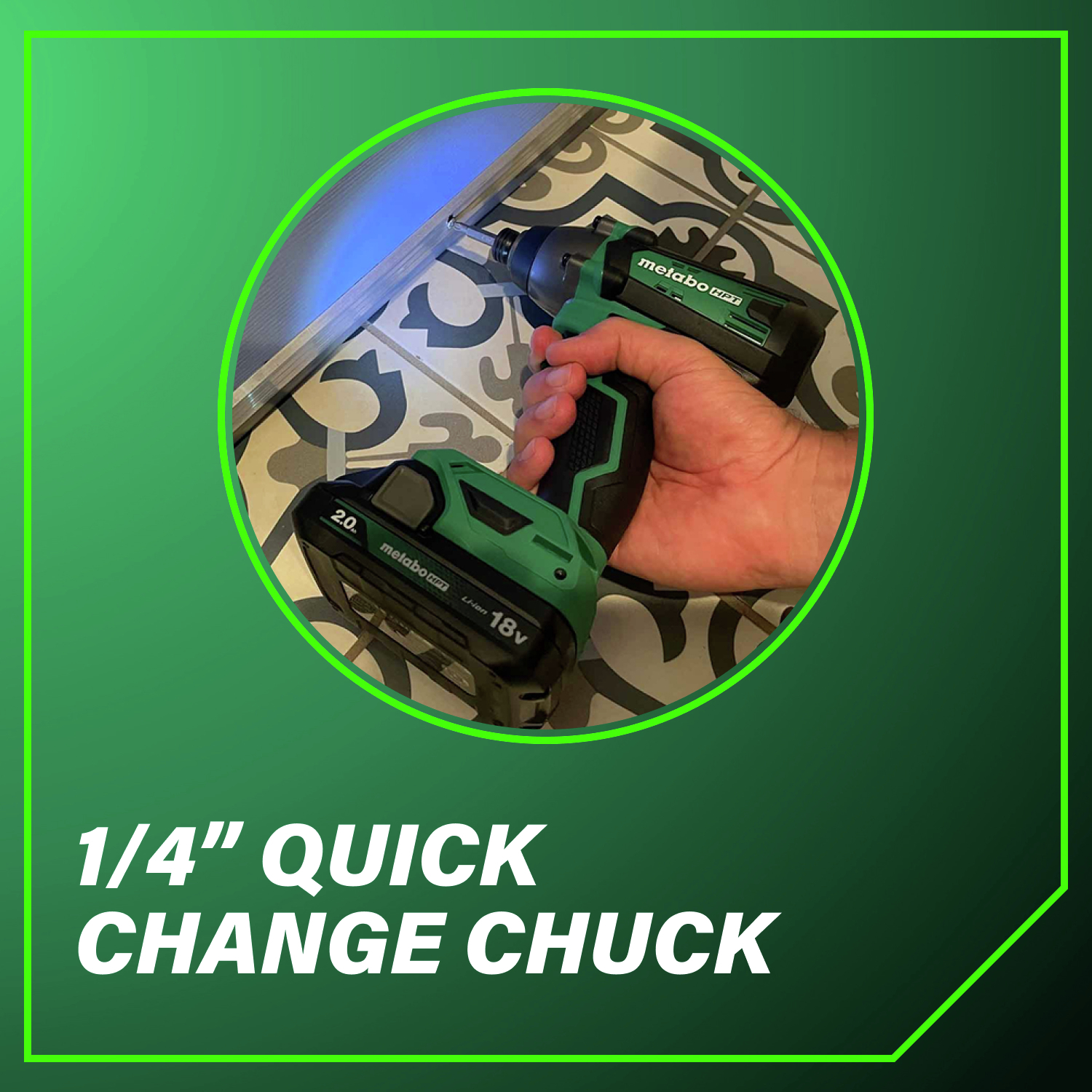 1/4 in. Quick Change Chuck for fast and effortless bit swaps, enhancing your productivity on the job.