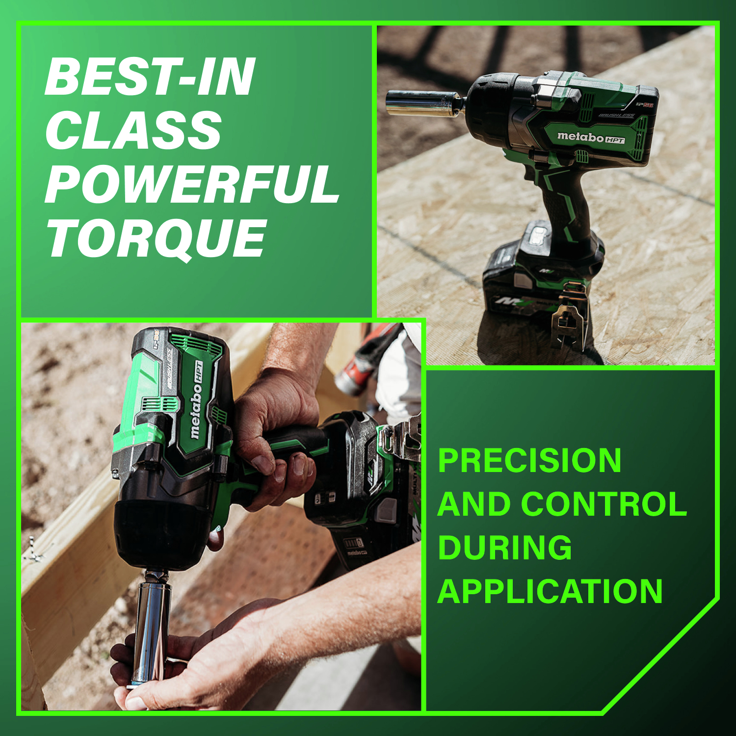 Combining best-in-class torque with superior control, this impact wrench delivers powerful, precise results every time.