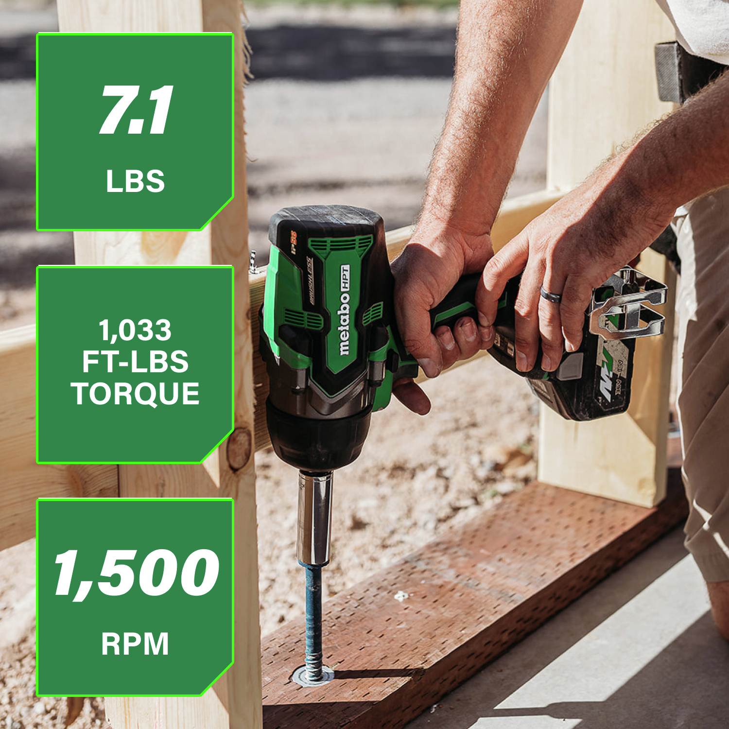 Weighing just 7.1 lbs. yet capable of producing 1,033 ft-lbs. of torque at 1,500 RPM, it balances strength with maneuverability.