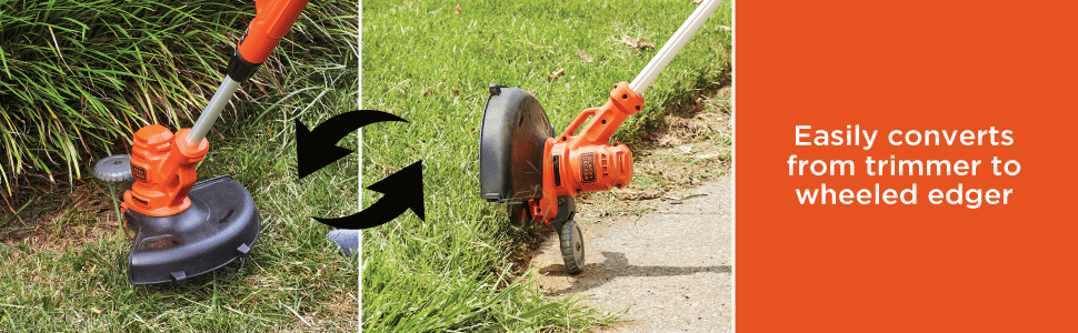 Easily Converts From Trimmer to Wheeled Edger