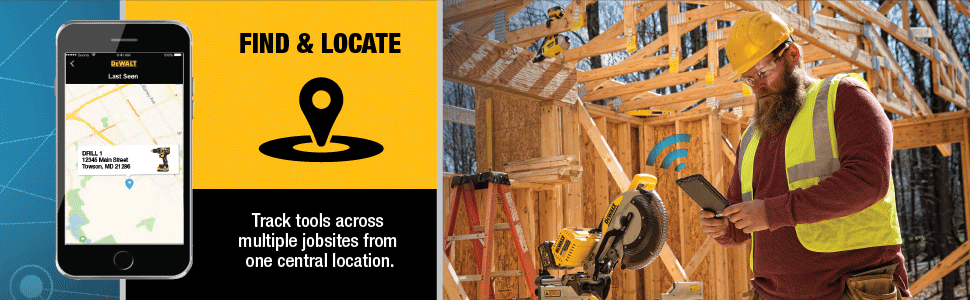 Find and locate Track tols across multiple jobsites from one central location