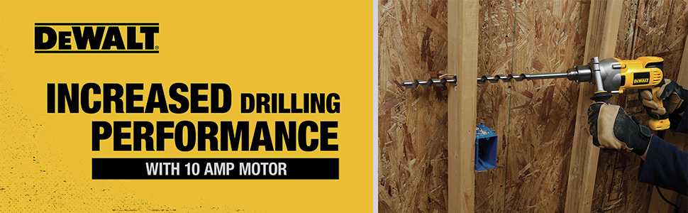 Increased drilling performance with 10 AMP motor