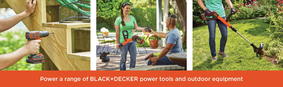 Power a range of Black+Decker power tools 