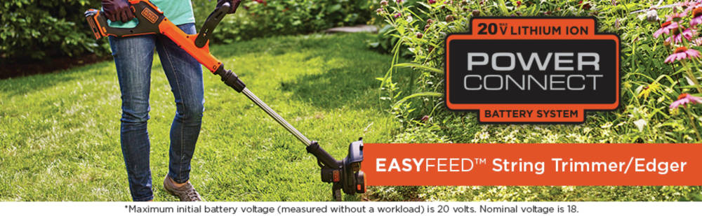 Black & Decker LSTE525 20V MAX 2-Speed EASYFEED Lithium-Ion 12 in. Cordless  String Trimmer- Edger Kit (1.5 Ah)