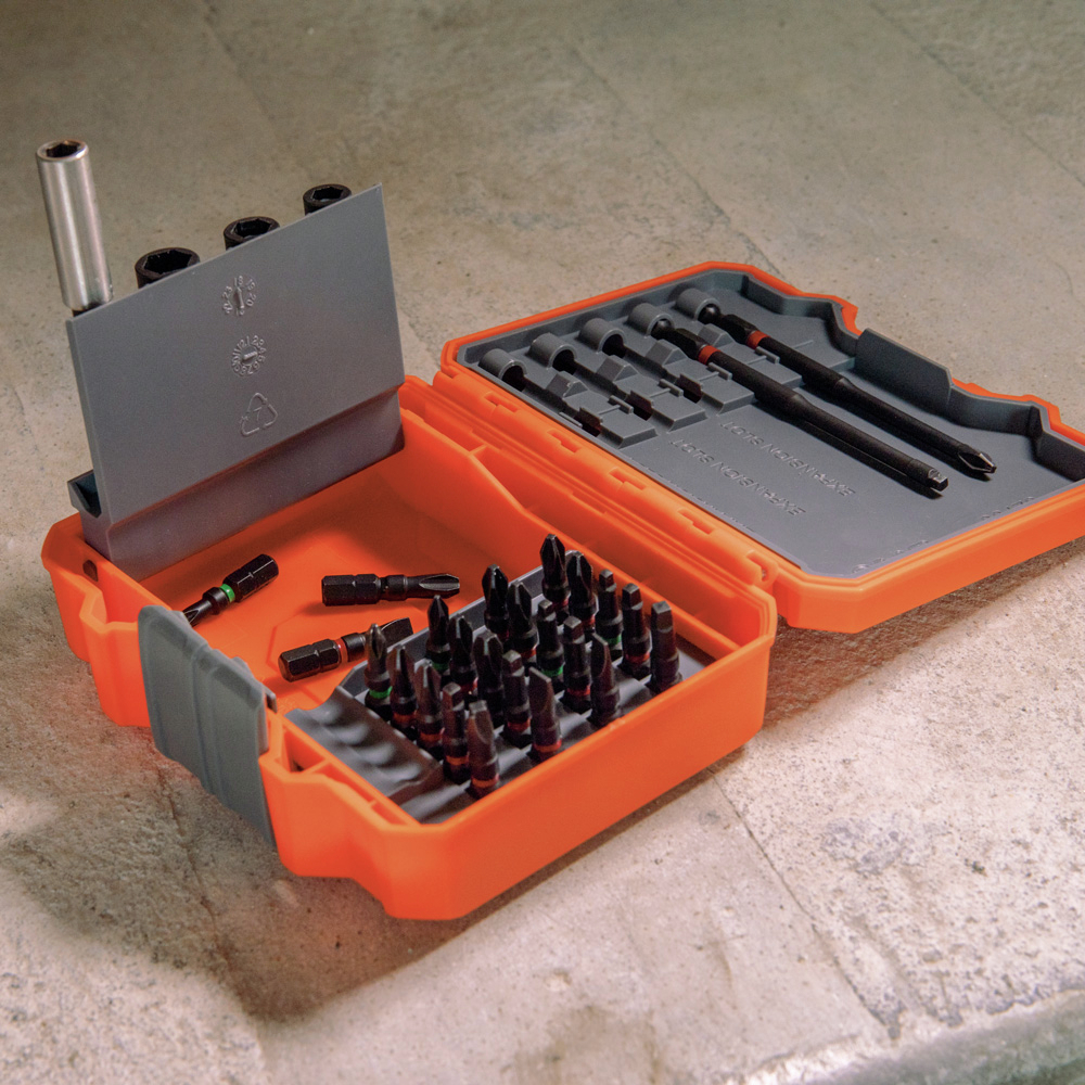 Klein Tools 32796 Pro Impact Driver Bits, Assorted Nut Drivers, Impact Bit Sizes 7-Pack