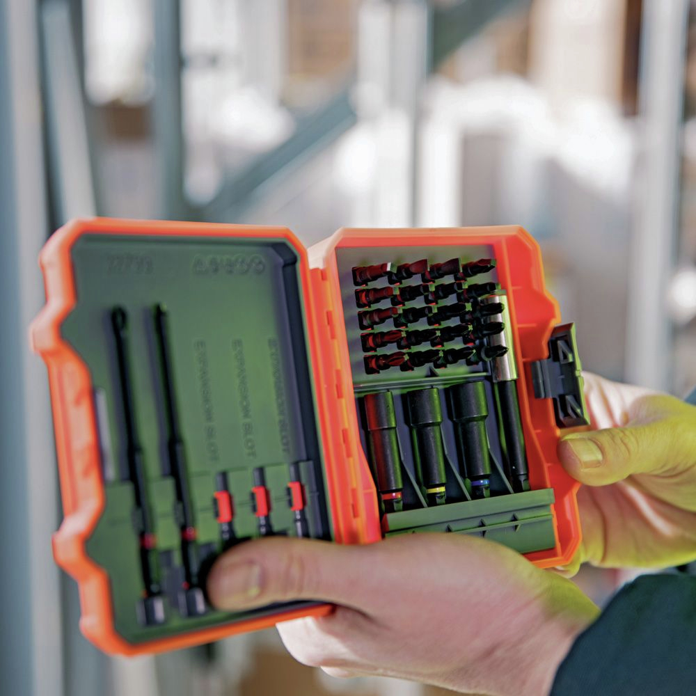 Klein Tools 32799 Impact Driver Bit Set, 26 Piece Nut Driver Bit Set with Case
