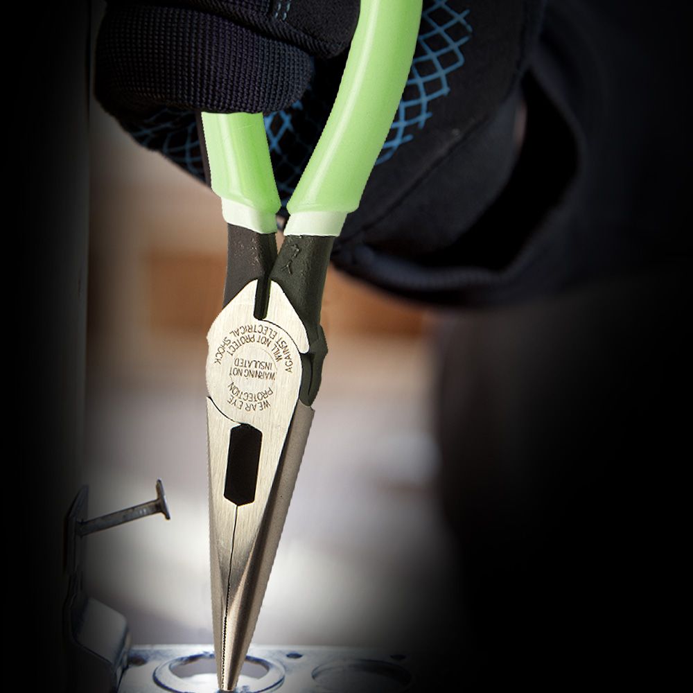 Klein Tools D203-8-GLW 8-Inch Hi-Viz Glow In the Dark Pliers