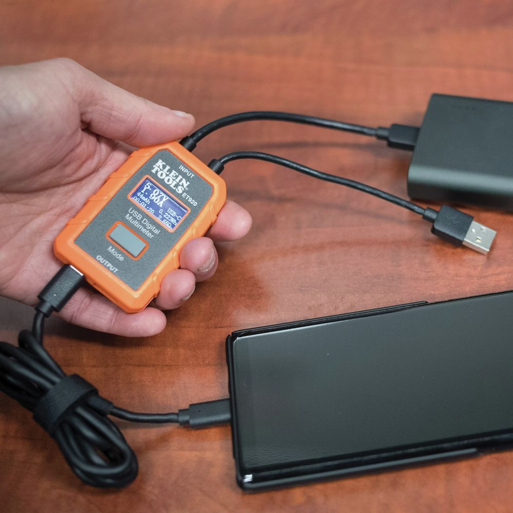 Klein Tools ET920 USB-A and USB-C Digital Power Meter