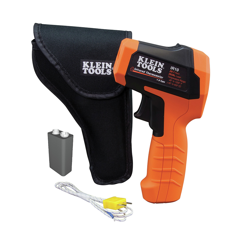 Klein Tools IR10 Digital Thermometer Gun with Dual Targeting Laser