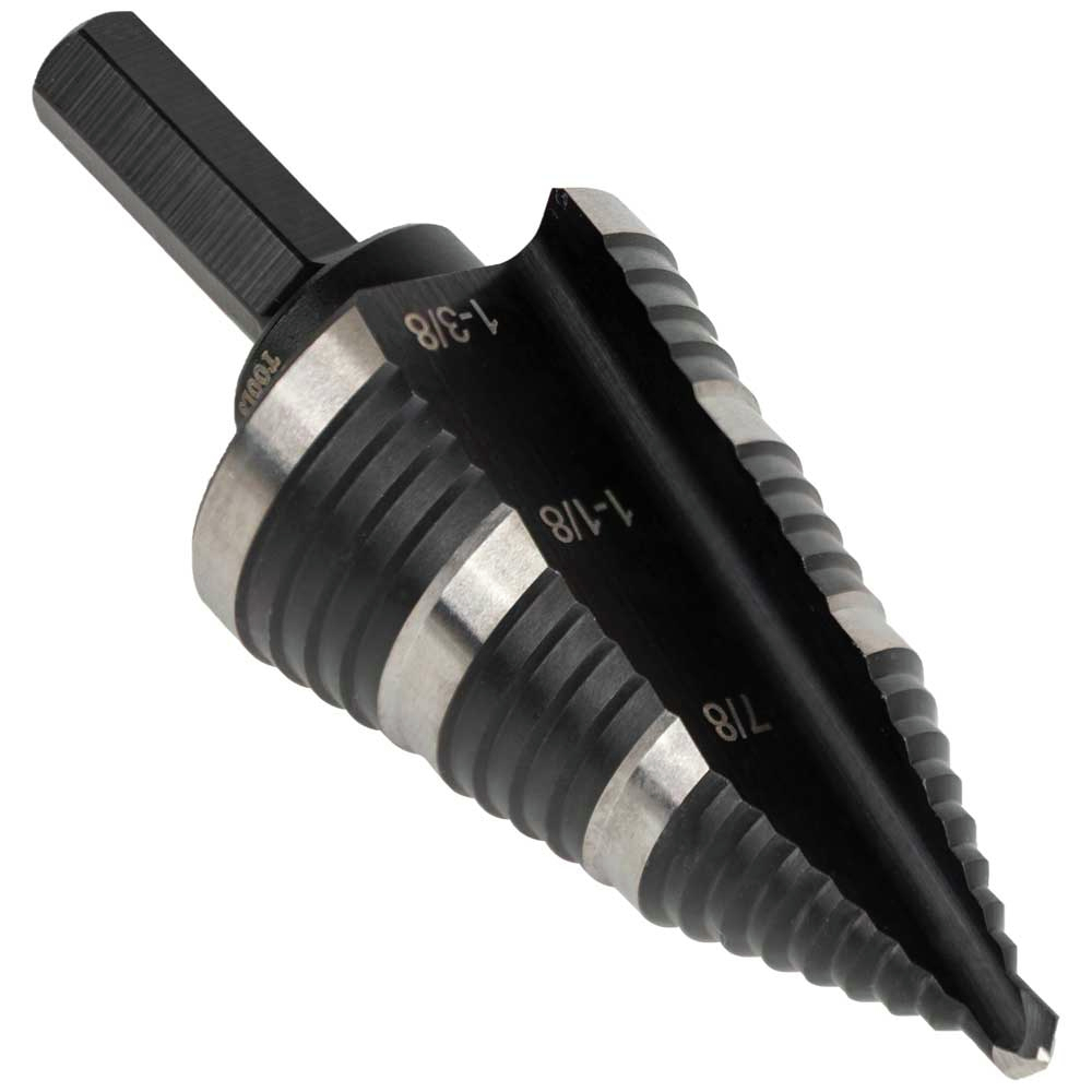 Klein Tools KTSB15 3/8-Inch Hex Shank Step Drill Bit #15 Double Fluted