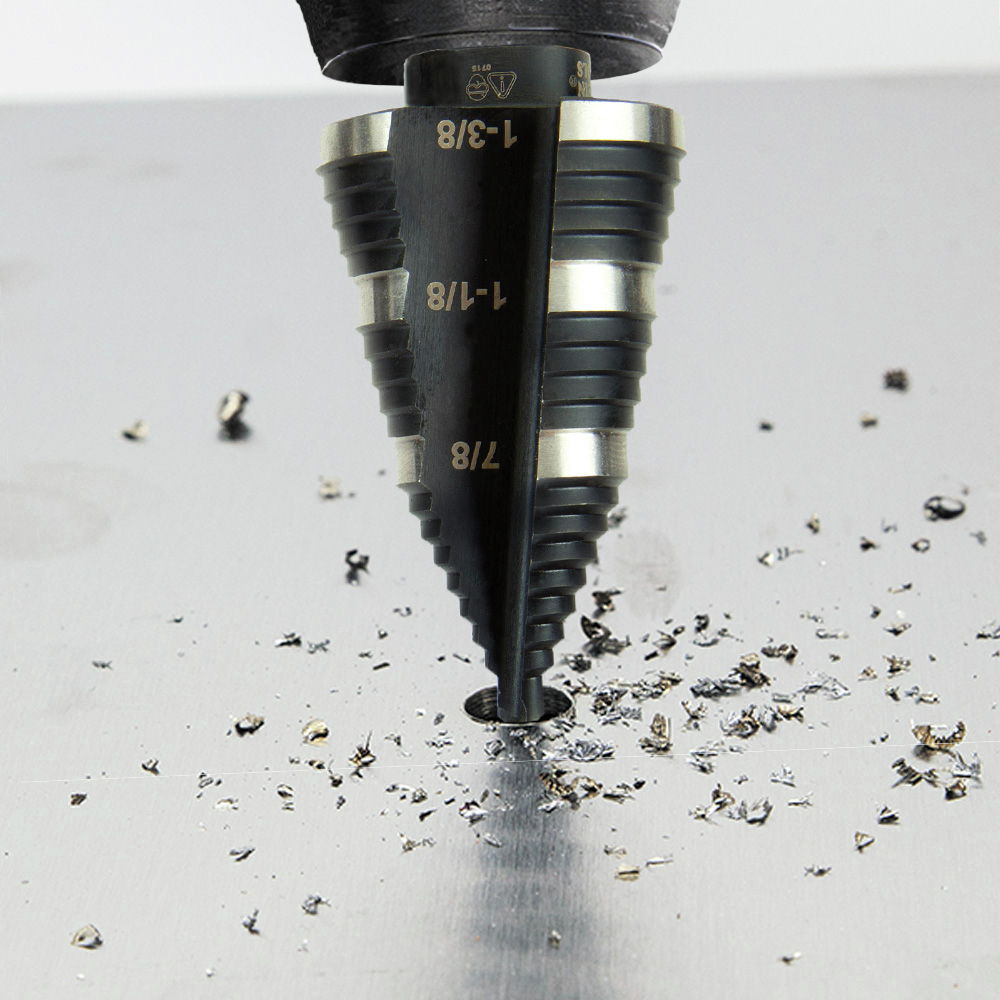 Klein Tools KTSB15 3/8-Inch Hex Shank Step Drill Bit #15 Double Fluted