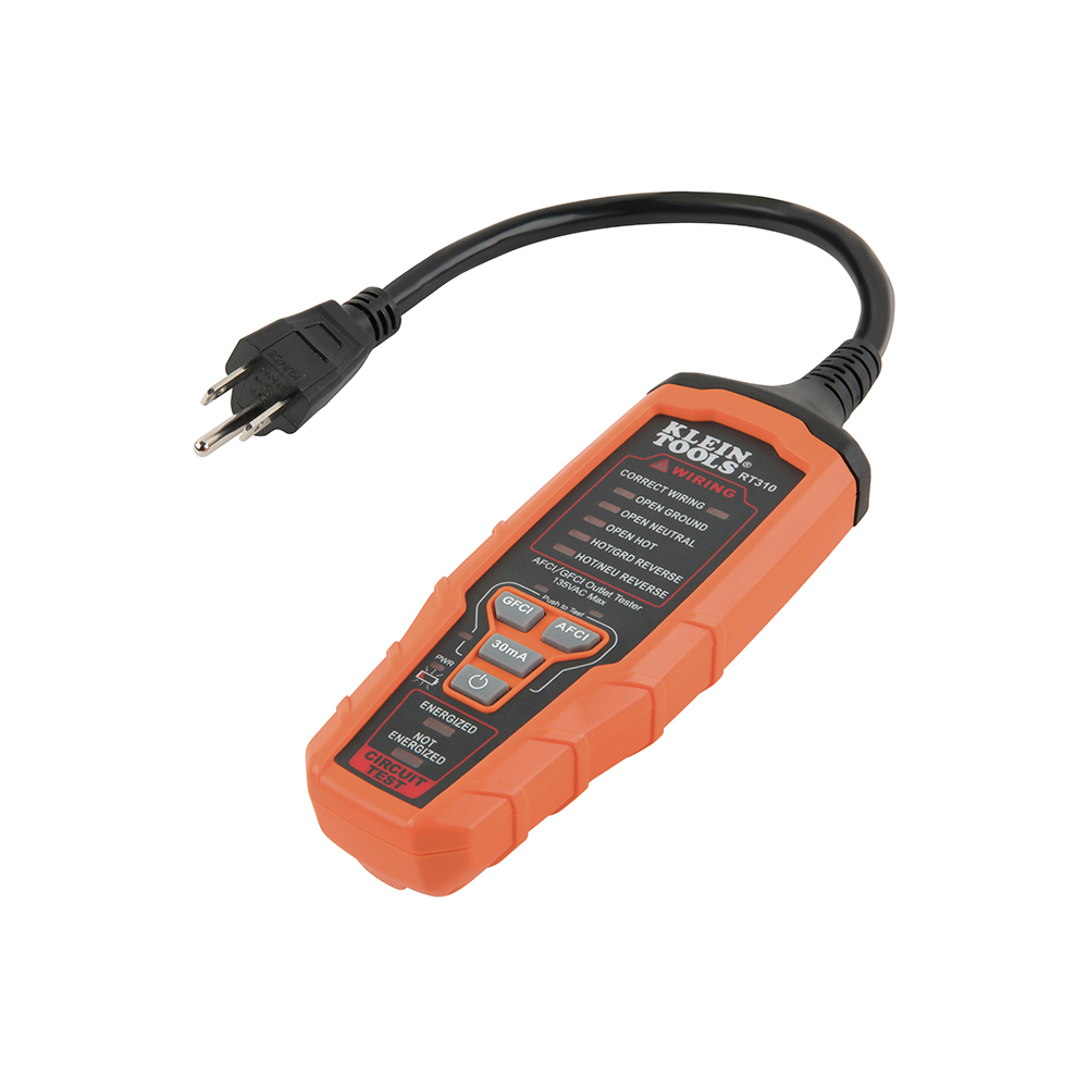 Klein Tools RT310 AFCI and GFCI Outlet and Device Tester