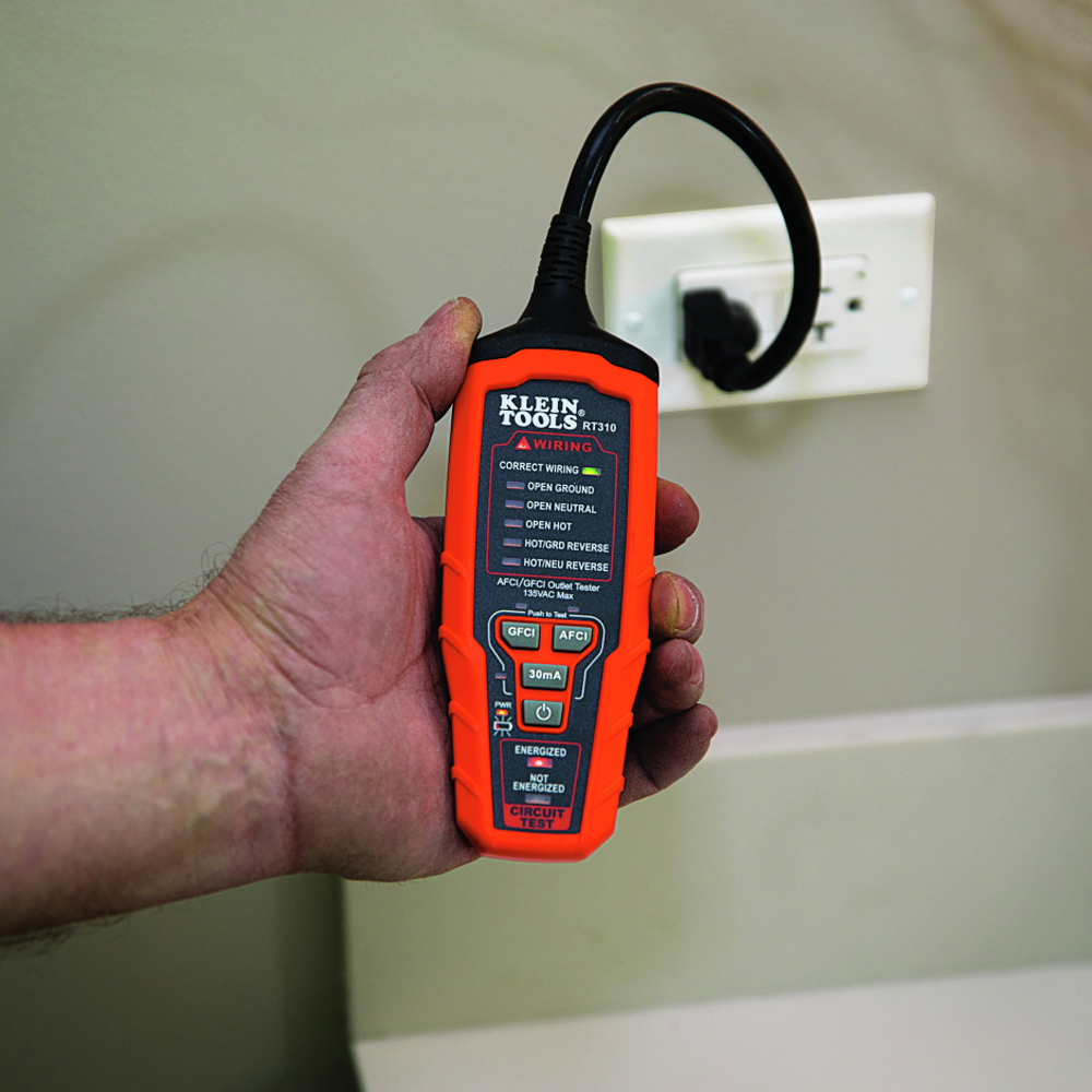 Klein Tools RT310 AFCI and GFCI Outlet and Device Tester