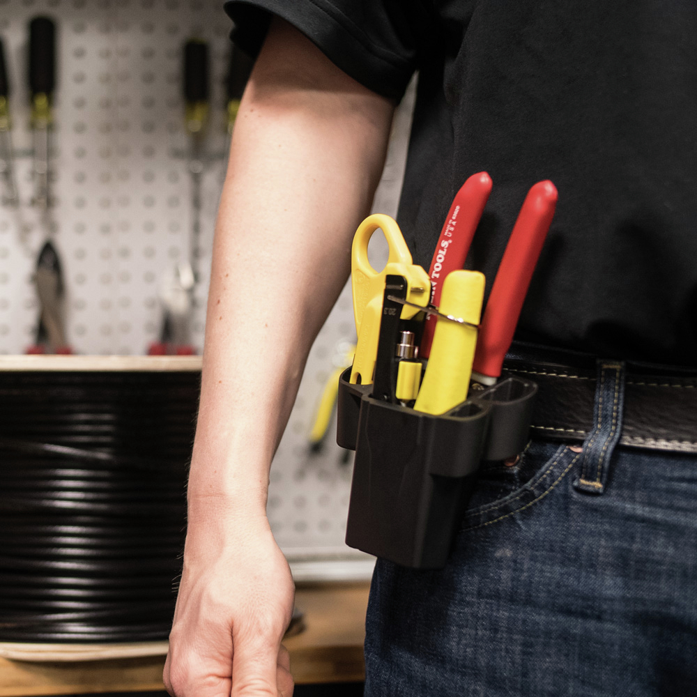 Klein Tools VDV011-852 Coax Cable Installation Kit With Hip Pouch, Includes Cable Cutter-Radial Stripper-Compression Crimper