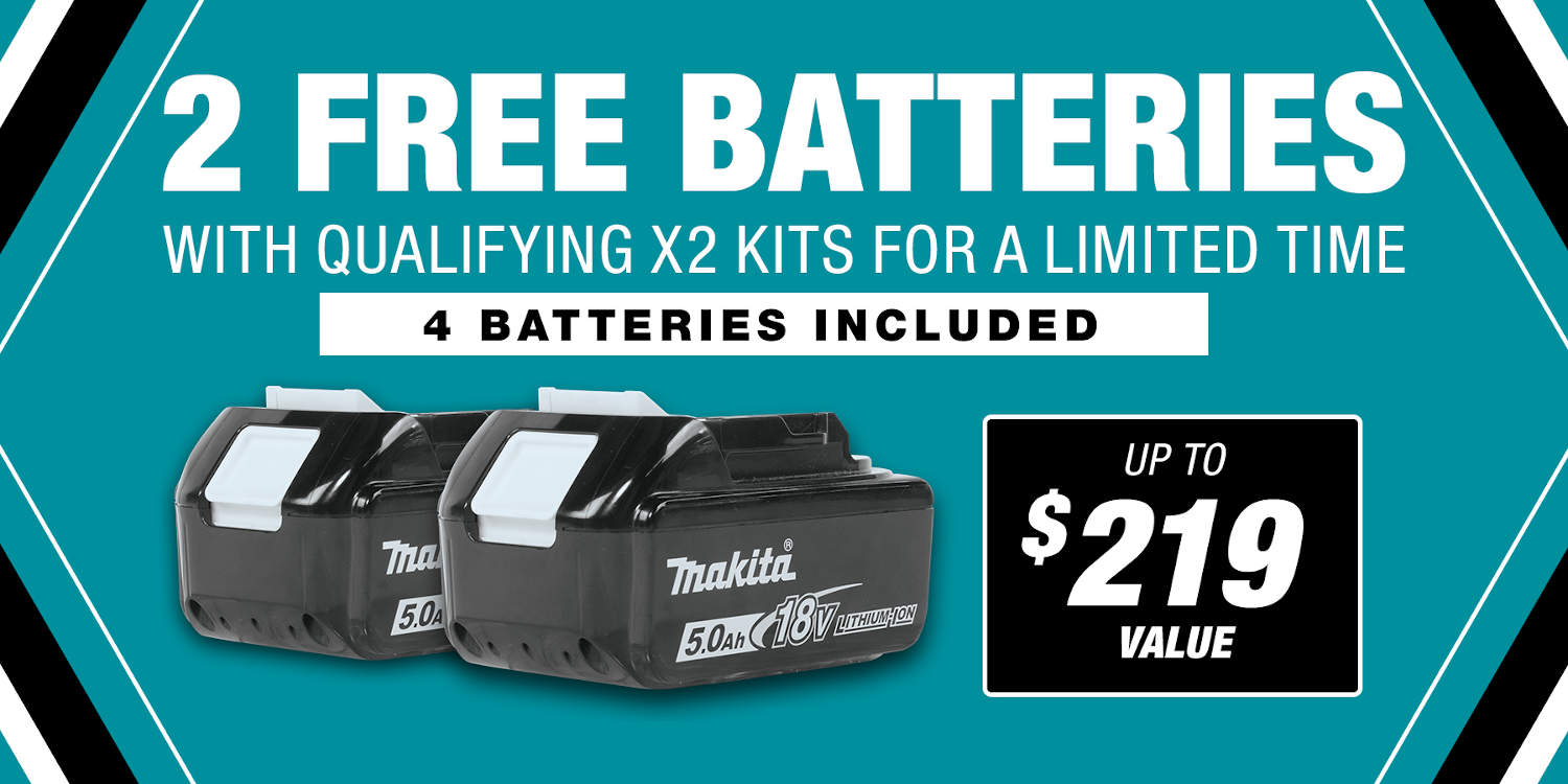 Receive 4 5.0 Ah batteries in this kit