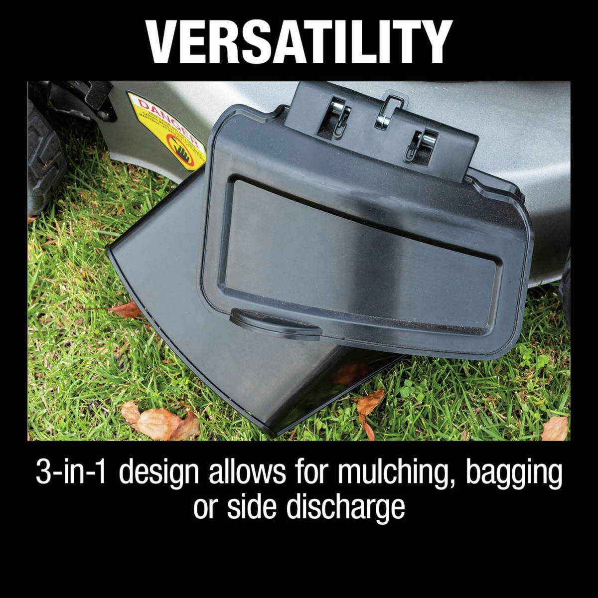 18V X2 (36V) LXT Lawn Mower 3-in-1 design allows for mulching, bagging or side discharge 