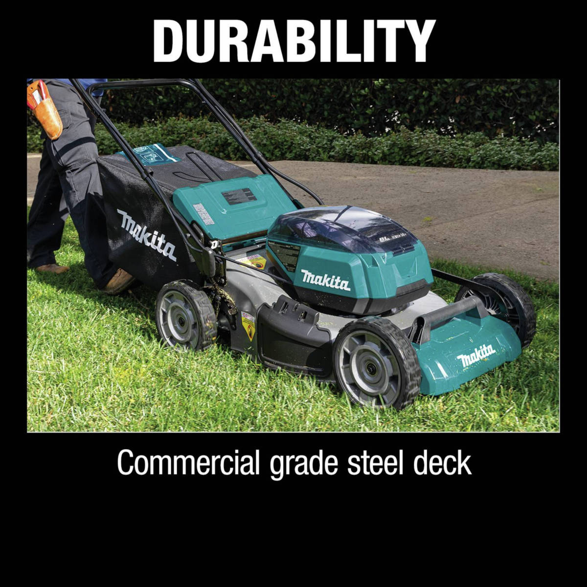 18V X2 (36V) LXT Lawn Mower features commercial grade steel deck
