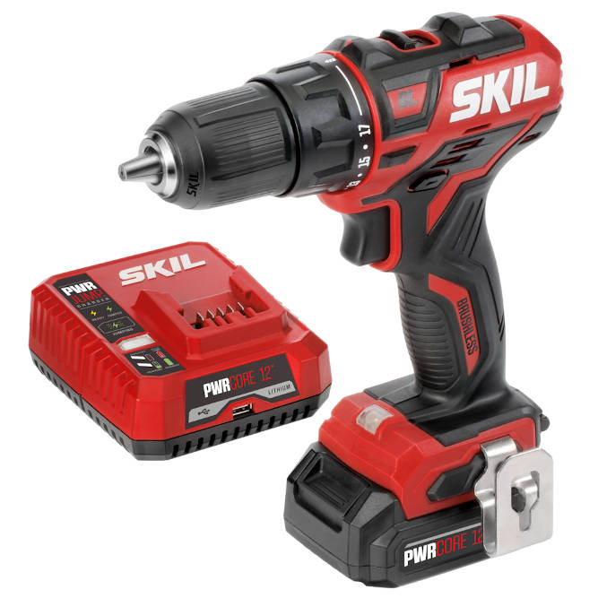 Cordless drill kit comes with PWRCore 12V 2 Ah Lithium-Ion Battery and PWRJump Charger -- everything you need to get started