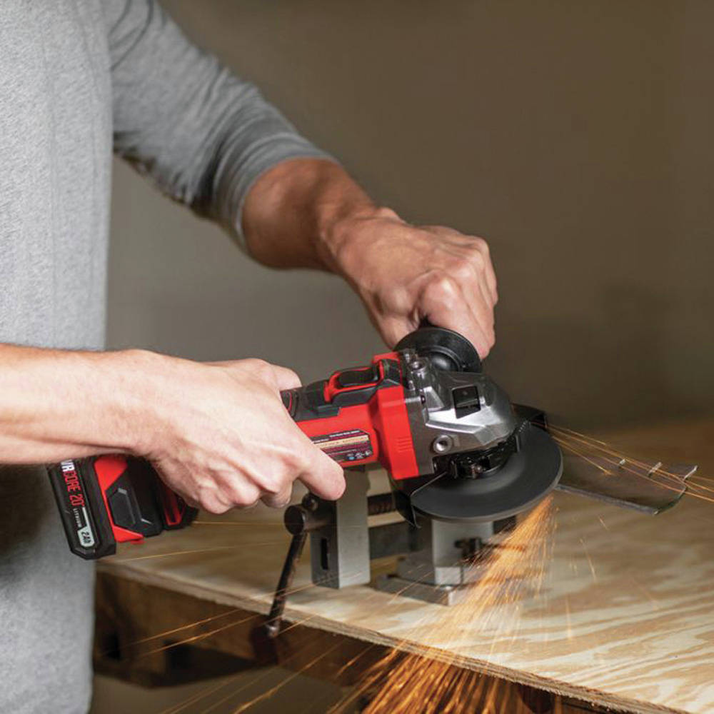 Use this cordless grinder for a variety of DIY tasks including cutting tile, grinding metal, sanding, polishing, sharpening and more