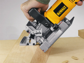 DEWALT Biscuit Joiner, 6.5 Amp, 10,000 RPM, Retractable 45 Degree Notch,  For Depth Spots (DW682K),Yellow - Power Plate Joiners 